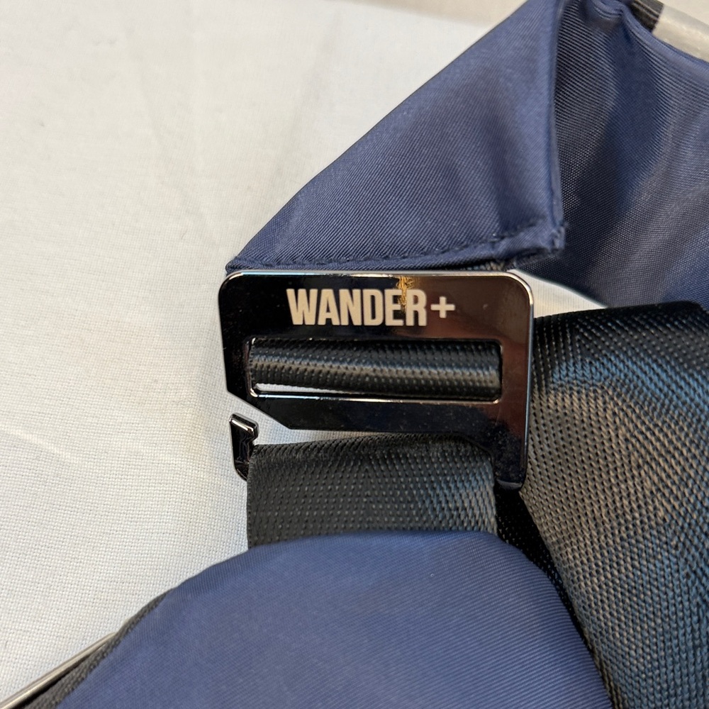 Wander Plus Anti-Theft Slim Travel Navy Blue Crossbody Sling Bag - Picture 2 of 16